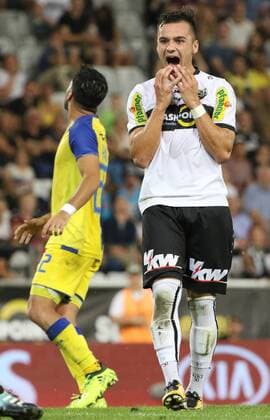 SOCCER - EL quali, Altach vs Tel Aviv INNSBRUCK,AUSTRIA,17.AUG.17 - SOCCER - UEFA Europa League qualification, SCR Altach vs Maccabi Tel Aviv. Image shows Kristijan Dobras (Altach). GEPAxpictures xAndreasxPranter