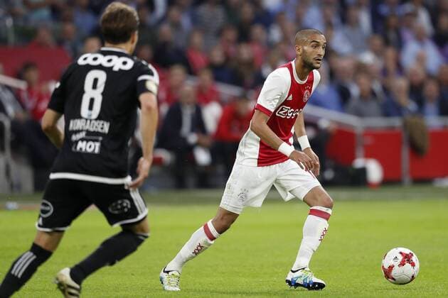 AMSTERDAM, Stadion Arena , 17-08-2017 . Voorronde Europa League seizoen 2017 2018 . Ajax - Rosenborg BK . Hakim Ziyech Ajax - Rosenborg  x1673541x