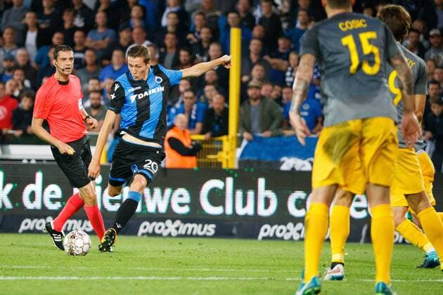 Club s Hans Vanaken pictured in action during a soccer game between Belgian team Club Brugge KSV and Greek club AEK Athens F.C., the first leg of the first playoff round for the UEFA Europa League competition, Thursday 17 August 2017 in Brugge. KURTxDESPLENTER  x05149157x