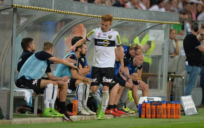 SOCCER - EL quali, Altach vs Tel Aviv INNSBRUCK,AUSTRIA,17.AUG.17 - SOCCER - UEFA Europa League qualification, SCR Altach vs Maccabi Tel Aviv. Image shows Christian Gebauer (Altach). GEPAxpictures xAmirxBeganovic