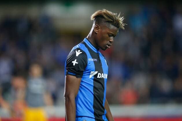 Club s Anthony Limbombe looks dejected after a soccer game between Belgian team Club Brugge KSV and Greek club AEK Athens F.C., the first leg of the first playoff round for the UEFA Europa League competition, Thursday 17 August 2017 in Brugge. BRUNOxFAHY  x05149199x