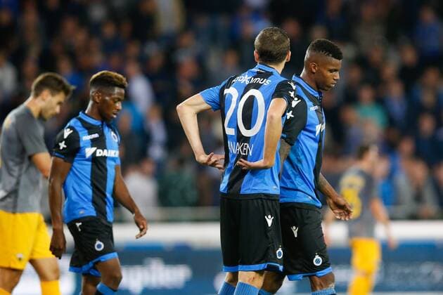 Club s Wesley Moraes looks dejected during a soccer game between Belgian team Club Brugge KSV and Greek club AEK Athens F.C., the first leg of the first playoff round for the UEFA Europa League competition, Thursday 17 August 2017 in Brugge. BRUNOxFAHY  x05149202x
