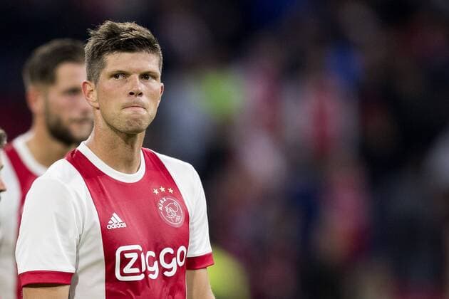 AMSTERDAM , Ajax - Rosenborg BK , 17-08-2017 , Stadion Arena , play-offs UEFA Europa League , 0-1 , Ajax speler Klaas Jan Huntelaar na het verlies . Ajax - Rosenborg  x1673751x