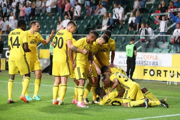 WARSZAWA 17.08.2017 PIERWSZY MECZ IV RUNDA KWALIFIKACJE LIGA EUROPY SEZON 2017 18: LEGIA WARSZAWA - SHERIFF TYRASPOL --- UEFA EUROPA LEAGUE FIRST LEG FOURTH QUALIFYING ROUND MATCH: LEGIA WARSAW - SHERIFF TIRASPOL PILKARZE SHERIFFA VEACESLAV POSMAC JAIRO DA SILVA MATEO SUSIC CYRILLE BAYALA ZIGUY BADIBANGA FOT. PIOTR KUCZA FOTOPYK NEWSPIX.PL --- Newspix.pl  170817PYK0057