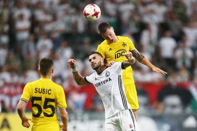 17.08.2017 WARSZAWA, LAZIENKOWSKA 3 PILKA NOZNA (FOOTBALL), LIGA EUROPY UEFA 2017 2018 (UEFA EUROPA LEAGUE 2017 2018) , RUNDA PLAY OFF (PLAY - OFFS ROUND) MECZ (GAME) LEGIA WARSZAWA - SHERIFF TYRASPOL NZ ARMANDO SADIKU FOTO LUKASZ GROCHALA CYFRASPORT NEWSPIX.PL --- Newspix.pl  20170817CSLG0055
