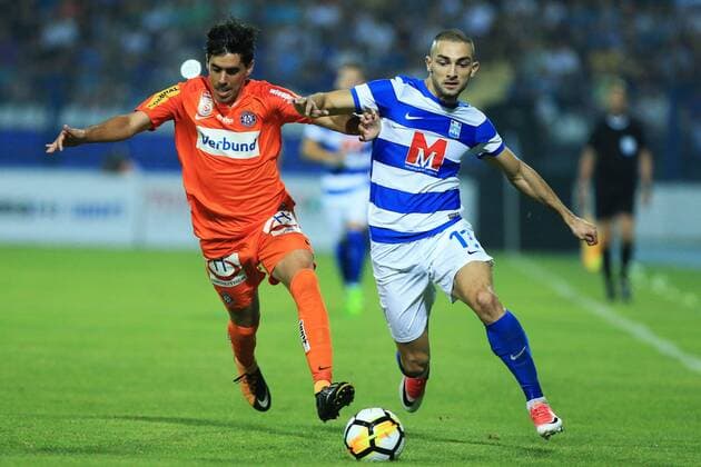 UEFA Europa League playoffs, first leg, NK Osijek - FK Austria Wien 17.08.2017., stadium Gradski vrt, Osijek, Croatia - The first leg of the UEFA Europa League playoffs, NK Osijek - FK Austria Wien. Eros Grezda  DavorxJavorovic PIXSELL