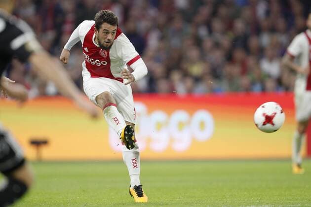 Amin Younes of Ajax during the UEFA Europa League fourth round qualifying first leg match between Ajax Amsterdam and RosenBorg BK at the Amsterdam Arena on August 17, 2017 in Amsterdam, The Netherlands Ajax v Rosenborg BK UEFA Europa League 2017 2018 xVIxVIxImagesx xMauricexvanxSteenxIVx 8496087