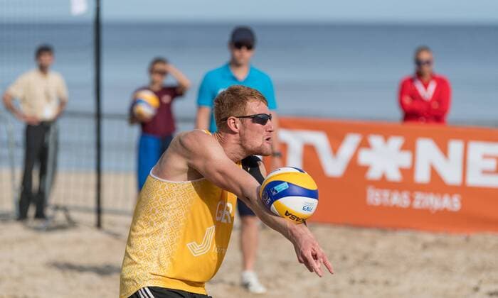 2017 CEV Beach volleyball Beachvolleyball European Championship EM Europameisterschaft Final am 18.08.2017 Yannick Harms (GER); 2017 CEV Beach Volleyball European Championship Final am 18.08.2017, Jurmala (Lettland). xPWx