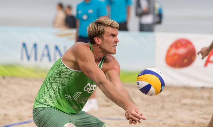 2017 CEV Beach volleyball Beachvolleyball European Championship EM Europameisterschaft Final am 18.08.2017 Alexander Walkenhorst (GER); 2017 CEV Beach Volleyball European Championship Final am 18.08.2017, Jurmala (Lettland). xPWx