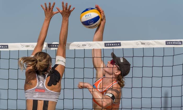 2017 CEV Beach volleyball Beachvolleyball European Championship EM Europameisterschaft Final am 18.08.2017 Julia SUDE (GER); 2017 CEV Beach Volleyball European Championship Final am 18.08.2017, Jurmala (Lettland). xPWx