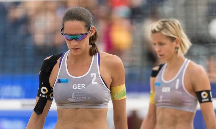 2017 CEV Beach volleyball Beachvolleyball European Championship EM Europameisterschaft Final Jurmala am 19.08.2017 Kira WALKENHORST, Laura LUDWIG (GER); 2017 CEV Beach Volleyball European Championship Final Jurmala am 19.08.2017, Jurmala (Lettland). xPWx