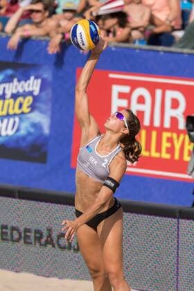 2017 CEV Beach volleyball Beachvolleyball European Championship EM Europameisterschaft Final Jurmala am 19.08.2017 Chantal LABOUREUR (GER); 2017 CEV Beach Volleyball European Championship Final Jurmala am 19.08.2017, Jurmala (Lettland). xPWx