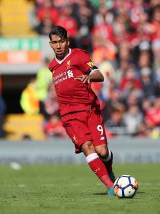 Liverpool s Roberto Firmino in action during the premier league match at the Anfield Stadium, Liverpool. Picture date 19th August 2017. Picture credit should read: David Klein Sportimage EDITORIAL USE ONLY. No use with unauthorised audio, video, data, fixture lists, club league logos or live services. Online in-match use limited to 120 images, no video emulation. No use in betting, games or single club league player publications.