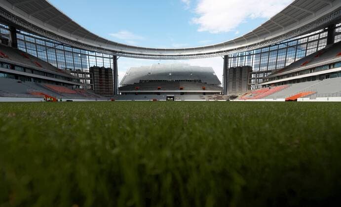 YEKATERINBURG, RUSSIA - AUGUST 19, 2017: A view of Central Stadium in Yekaterinburg. The stadium will be called Yekaterinburg Arena during the 2018 FIFA World Cup WM Weltmeisterschaft Fussball in Russia. Donat Sorokin TASS  TS05BF53