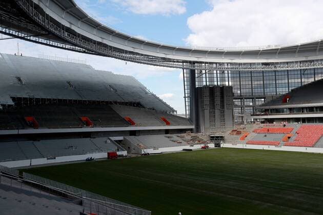 YEKATERINBURG, RUSSIA - AUGUST 19, 2017: Central Stadium in Yekaterinburg. The stadium will be called Yekaterinburg Arena during the 2018 FIFA World Cup WM Weltmeisterschaft Fussball in Russia. Donat Sorokin TASS  TS05BF54