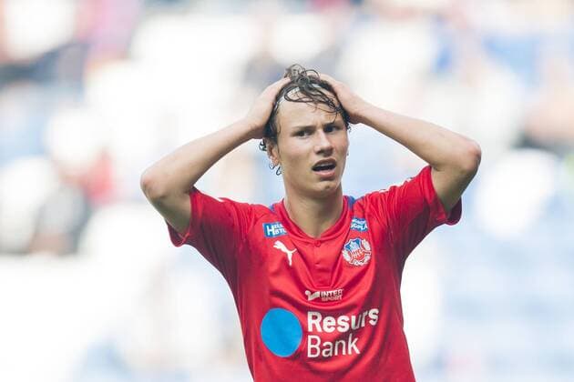 170820 Helsingborgs Alex Timossi Andersson deppar under en fotbollsmatch mellan Helsingborg och GAIS den 20 augusti 2017 i Helsingborg.  Copyright: MATHILDAxAHLBERG BB170820MA044