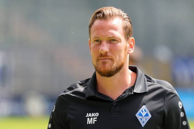 Michael Fink (Co-trainer, SVW), Einzelbild, Aktion, Action, Porträt, Portrait, Fussball, Regionalliga Südwest, SV Waldhof Mannheim - SC Freiburg II, xozx