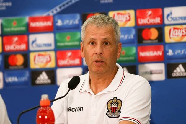 August 21, 2017 - Nice, France - Nice s Swiss head coach Lucien Favre speaks during a press conference PK Pressekonferenz at The Allianz Riviera Stadium in Nice, south-eastern France on August 21, 2017, on the eve of the UEFA Champions League football match between Nice and Naples. Nice Press Conference - UEFA Champions League Qualifying  - ZUMAn230 20170821_zaa_n230_062 Copyright: xPaoloxManzox