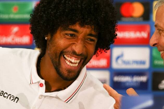 August 21, 2017 - Nice, France - Nice s Brazilian defender Dante speaks during a press conference PK Pressekonferenz at The Allianz Riviera Stadium in Nice, south-eastern France on August 21, 2017, on the eve of the UEFA Champions League football match between Nice and Naples. Nice Press Conference - UEFA Champions League Qualifying  - ZUMAn230 20170821_zaa_n230_066 Copyright: xPaoloxManzox