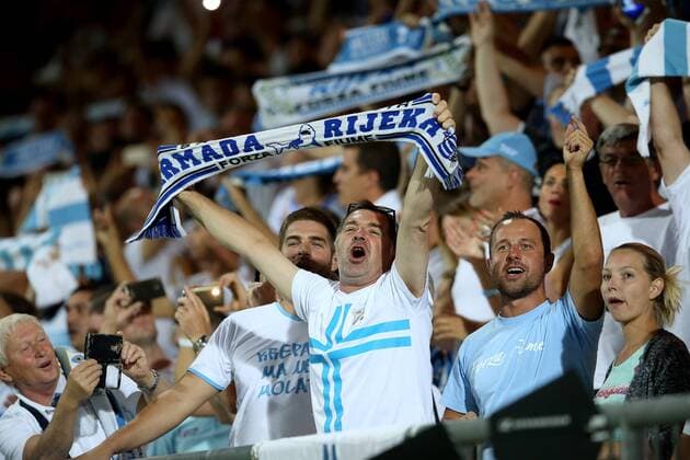 PXL_UEFA Champions League play-off, 2nd leg, HNK Rijeka v- FC Olympiacos 22.08.2017., HNK Rijeka Stadium, Rijeka, Croatia - UEFA Champions League play-off, 2nd leg, HNK Rijeka v- FC Olympiacos. Armada, fans of Rijeka.  IgorxKralj PIXSELL