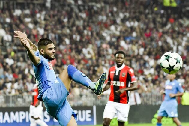 Lorenzo Insigne (Naples) FOOTBALL : Nice vs Naples - Ligue des Champions - Barrage Match Retour - Nice - 22 08 2017 NorbertScanella Panoramic 