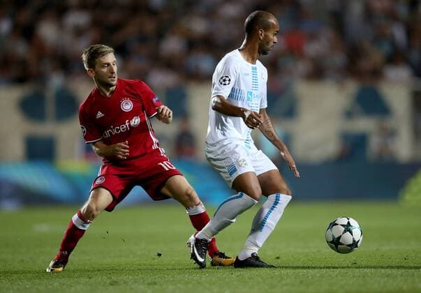 PXL_UEFA Champions League play-off, 2nd leg, HNK Rijeka v- FC Olympiacos 22.08.2017., HNK Rijeka Stadium, Rijeka, Croatia - UEFA Champions League play-off, 2nd leg, HNK Rijeka - FC Olympiacos. Marko Marin, Heber.  IgorxKralj PIXSELL