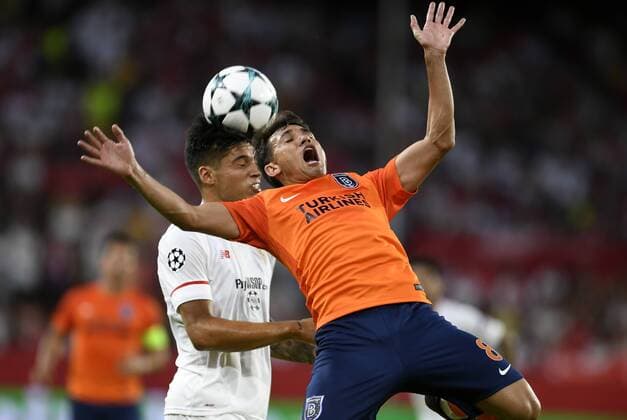 Fußball, CL Quali, FC Sevilla - Basaksehir Istanbul Mossoro in Match in the first round of the Champions League final, facing Sevilla FC - Istanbul BB, Ramon Sanchez Pizjuan stadium, Sevilla, Andalucia, Spain, 22-08-2017, photo: Cristobal Duenas  xCristobalxDuenasx xx