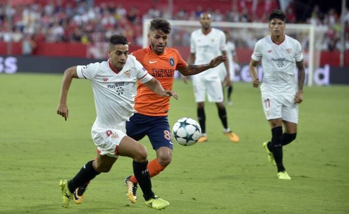 Fußball, CL Quali, FC Sevilla - Basaksehir Istanbul Partido de vuelta de la previa de la Liga de Campeones entre el Sevilla y el Istanbul Basaksehir. En la imagen, Ben Yedder. Second leg of qualifying round of Champions League between Sevilla and Istanbul Basaksehir. In this picture, Ben Yedder. xKikoxHurtadox 