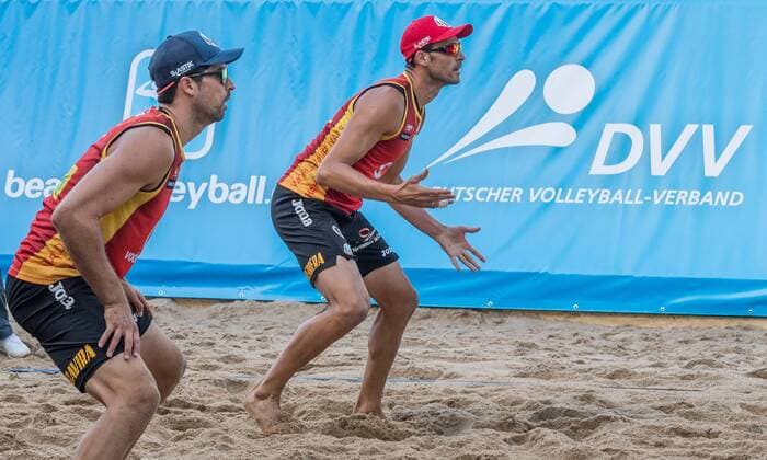 Swatch Beach volleyball Beachvolleyball FIVB World Tour Finals Hamburg am 23.08.2017 Adrian Gavira Collado (ESP), Pablo Herrera Allepuz (ESP); swatch FIVB Beach Volleyball World Tour Finals Hamburg am 23.08.2017, Tennisstadion Am Rothenbaum Hamburg. xPWx