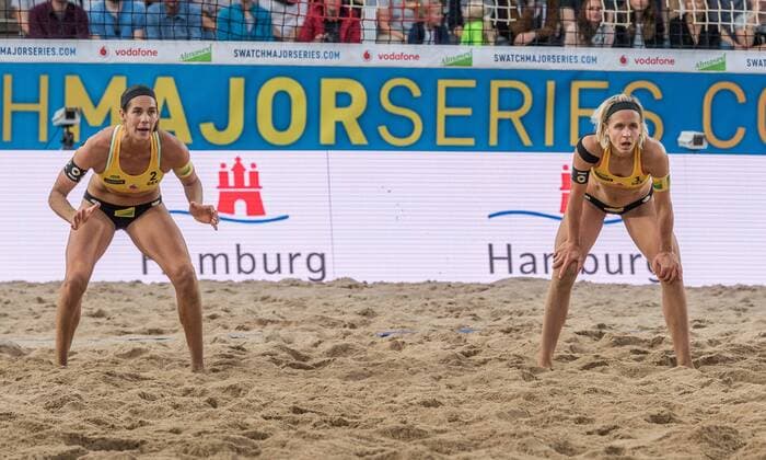 Swatch Beach volleyball Beachvolleyball FIVB World Tour Finals Hamburg am 23.08.2017 Kira Walkenhorst (GER), Laura Ludwig (GER); Swatch Beach Volleyball FIVB World Tour Finals Hamburg am 23.08.2017, Tennisstadion Am Rothenbaum Hamburg. xPWx
