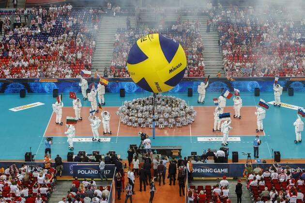 24.08.2017 WARSZAWA, STADION PGE NARODOWY SIATKOWKA LOTTO EUROVOLLEY POLAND 2017, MISTRZOSTWA EUROPY W SIATKOWCE MEZCZYZN, POLSKA 2017 (2017 CEV VOLLEYBALL European Championship EM Europameisterschaft - MEN ) (GAME POLAND - SERBIA ) MECZ POLSKA - SERBIA NZ. CEREMONIA OTWARCIA FOTO RADOSLAW JOZWIAK CYFRASPORT NEWSPIX.PL --- Newspix.pl  20170824-CSRJ002153