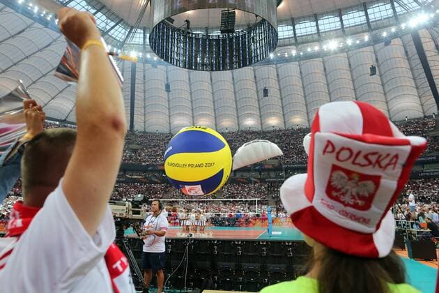 24.08.2017 WARSZAWA, STADION PGE NARODOWY SIATKOWKA LOTTO EUROVOLLEY POLAND 2017, MISTRZOSTWA EUROPY W SIATKOWCE MEZCZYZN, POLSKA 2017 (2017 CEV VOLLEYBALL European Championship EM Europameisterschaft - MEN ) (GAME POLAND - SERBIA ) MECZ POLSKA - SERBIA NZ. CEREMONIA OTWARCIA ILUSTRACJA FOTO JAKUB PIASECKI CYFRASPORT NEWSPIX.PL --- Newspix.pl  20170824CSJP3014