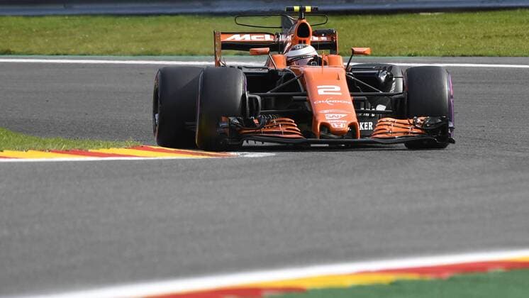 McLaren s Belgian driver Stoffel Vandoorne pictured in action during the free practice for the Grand Prix F1 of Belgium race, in Spa-Francorchamps, Friday 25 August 2017. The Spa-Francorchamps Formula One Grand Prix takes place this weekend, from August 25th to August 27th. BENOITxDOPPAGNE  x05152044x