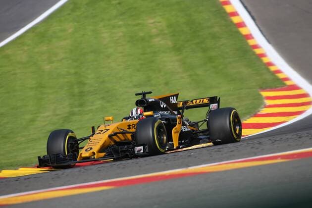 25.08.2017 - Free Practice 1, Nico Hulkenberg (GER) Renault F1 Team RS17 Belgian Grand Prix, Spa-Francorchamps 24 - 27 August 2017 25.08.2017 - Free Practice 1, Nico Hulkenberg (GER) Renault Sport F1 Team RS17 