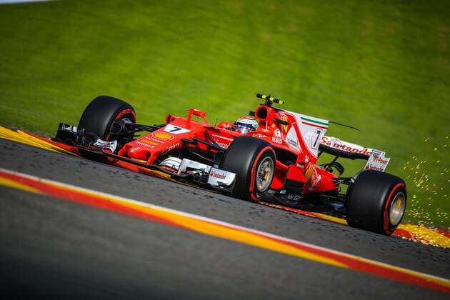 Spa 25 08 2017 Formule 1 GP F1 Belgique Vendredi Essais 1 Raikkonen Nâˆž7 Ferrari FORMULE 1 : Grand Prix de Belgique - Essais - Spa-Francorchamps - 24-25 08 2017 PHOTONEWS PANORAMIC 