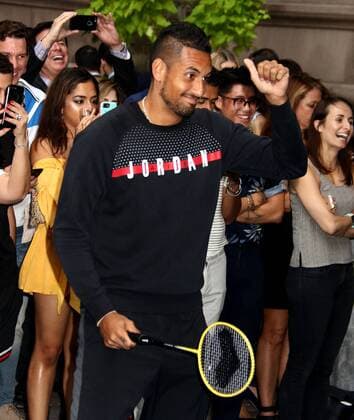 August 24, 2017 - New York, New York, U.S. - Tennis star NICK KYRGIOS attends the Lotte New York Palace Invitational Badminton Battle held at the Lotte New York Palace. Lotte New York Palace Invitational - ZUMAk03_ 79887777st Copyright: xNancyxKaszermanx