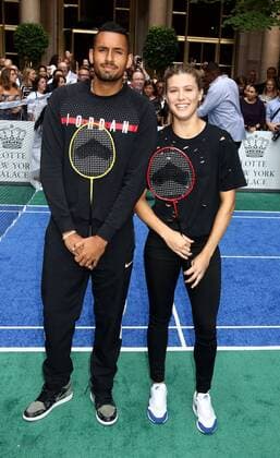 August 24, 2017 - New York, New York, U.S. - Tennis stars NICK KYRGIOS and GENIE BOUCHARD attend the Lotte New York Palace Invitational Badminton Battle held at the Lotte New York Palace. Lotte New York Palace Invitational - ZUMAk03_ 79888086st Copyright: xNancyxKaszermanx