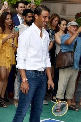 August 24, 2017 - New York, New York, U.S. - Tennis star RAFAEL NADAL attends the Lotte New York Palace Invitational Badminton Battle held at the Lotte New York Palace. Lotte New York Palace Invitational - ZUMAk03_ 79888267st Copyright: xNancyxKaszermanx