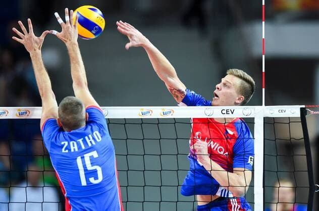 2017.08.25 Szczecin Siatkowka mezczyzn Lotto Mistrzostwa Europy 2017 Czechy - Slowacja N z Donovan Dzavoronok Foto Lukasz Laskowski PressFocus NEWSPIX.PL 2017.08.25 Szczecin European Men s Volleyball Championships 2017 Czech Republic vs Slovakia Donovan Dzavoronok Credit: Lukasz Laskowski PressFocus NEWSPIX.PL --- Newspix.pl  20170825_LUK_074
