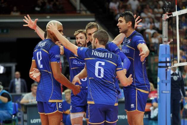 2017.08.25 Katowice Siatkowka mezczyzn Lotto Mistrzostwa Europy 2017 Lotto Eurovolley 2017 - Francja - Belgia N z Boyer Stephen, Stuer Lowie, Ribbens Jelle celebration of France Foto Rafal Rusek PressFocus NEWSPIX.PL 2017.08.25 Katowice European Men s Volleyball Championships 2017 France - Belgium Boyer Stephen, Stuer Lowie, Ribbens Jelle celebration of France Credit: Rafal Rusek PressFocus --- Newspix.pl  20170825PF_RR392