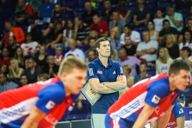 August 25, 2017 - Szczecin, Poland - Coach Michal Nekola (CZE) during Volleyball European Championships Poland 2017 match Czech Republic and Slovakia on 25 August 2017 in Szczecin, Poland. Czech Republic v Slovakia - Volleyball European Championships  - ZUMAn230 20170825_zaa_n230_358 Copyright: xFotoxOlimpikx