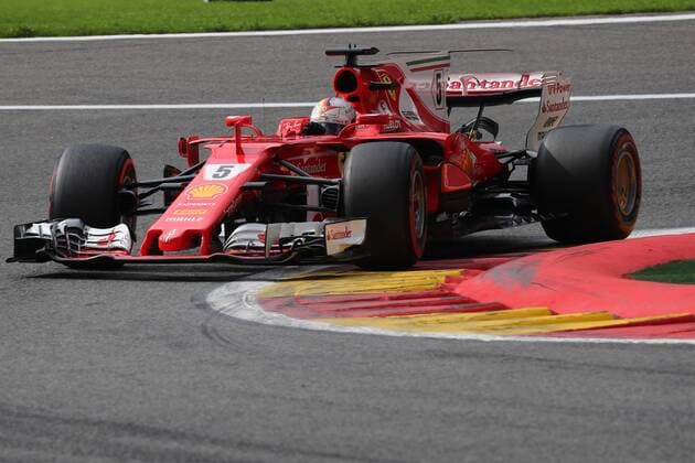 26.08.2017 - Free Practice 3, Sebastian Vettel (GER) Scuderia Ferrari SF70H Belgian Grand Prix, Spa-Francorchamps 24 - 27 August 2017 26.08.2017 - Free Practice 3, Sebastian Vettel (GER) Scuderia Ferrari SF70H 