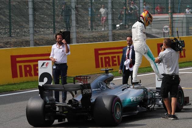 26.08.2017 - Qualifying, Lewis Hamilton (GBR) Mercedes AMG F1 W08 pole position Belgian Grand Prix, Spa-Francorchamps 24 - 27 August 2017 26.08.2017 - Qualifying, Lewis Hamilton (GBR) Mercedes AMG F1 W08 pole position 