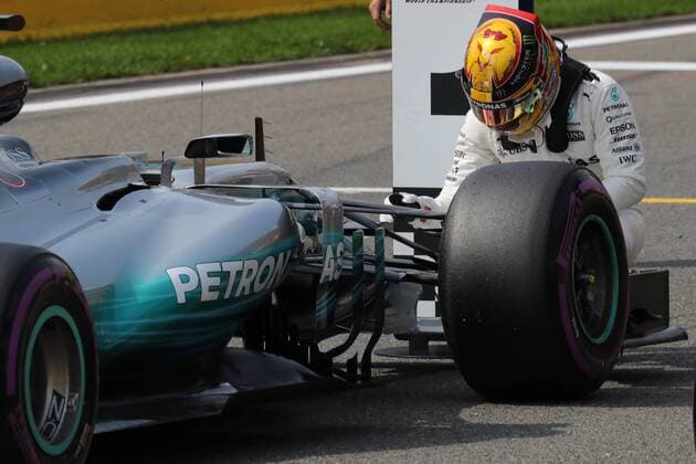 26.08.2017 - Qualifying, Lewis Hamilton (GBR) Mercedes AMG F1 W08 pole position Belgian Grand Prix, Spa-Francorchamps 24 - 27 August 2017 26.08.2017 - Qualifying, Lewis Hamilton (GBR) Mercedes AMG F1 W08 pole position 