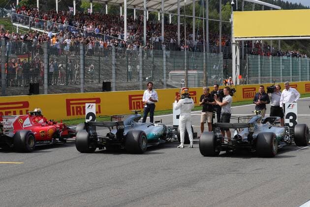 26.08.2017 - Qualifying, Lewis Hamilton (GBR) Mercedes AMG F1 W08 pole position Belgian Grand Prix, Spa-Francorchamps 24 - 27 August 2017 26.08.2017 - Qualifying, Lewis Hamilton (GBR) Mercedes AMG F1 W08 pole position 