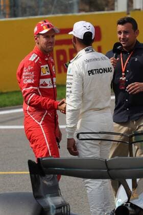 26.08.2017 - Qualifying, Lewis Hamilton (GBR) Mercedes AMG F1 W08 pole position and 2nd place Sebastian Vettel (GER) Scuderia Ferrari SF70H Belgian Grand Prix, Spa-Francorchamps 24 - 27 August 2017 26.08.2017 - Qualifying, Lewis Hamilton (GBR) Mercedes AMG F1 W08 pole position and 2nd place Sebastian Vettel (GER) Scuderia Ferrari SF70H 