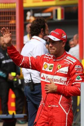 26.08.2017 - Qualifying, 2nd place Sebastian Vettel (GER) Scuderia Ferrari SF70H Belgian Grand Prix, Spa-Francorchamps 24 - 27 August 2017 26.08.2017 - Qualifying, 2nd place Sebastian Vettel (GER) Scuderia Ferrari SF70H 