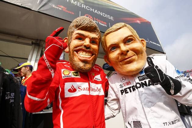 Motorsports: FIA Formula One World Championship WM Weltmeisterschaft 2017, Grand Prix of Belgium, Fans of Vettel and Bottas Spa-Francorchamps Belgium xHOCHxZWEIx
