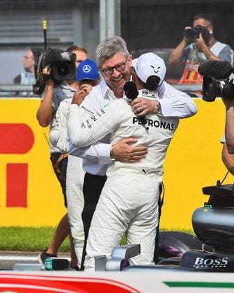 Lewis Hamilton (GB 44), Mercedes AMG Petronas Motorsport, Ross Brawn, Grosser Preis von Belgien 2017, Qualifying, Motorsport, Formel 1, 26.08.2017, Spa-Francorchamps Copyright: xAndre Eibner-Pressefotox EP_JAE