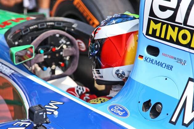 Mick Schumacher im Benetton aus dem Jahr 1992, Grosser Preis von Belgien 2017, Rennen, Motorsport, Formel 1, 27.08.2017, Spa Francorchamps Copyright: xNeisx Eibner-Pressefotox EP_ans